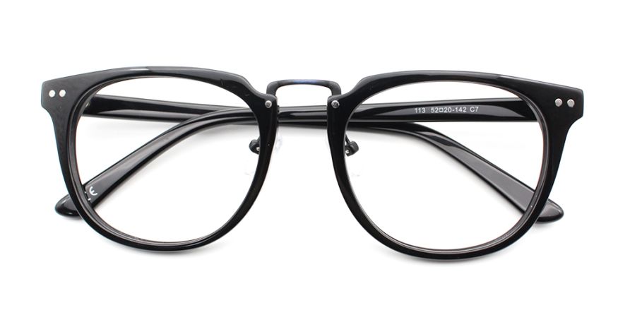 Madison Black Round Cheap Prescription Eyeglasses at Glasses People