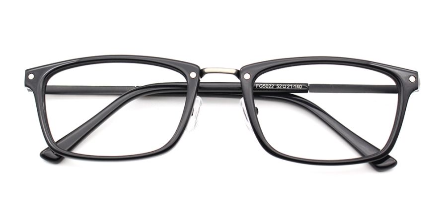 Max Rectangle Black Prescription Eyeglasses at GlassesPeople.com