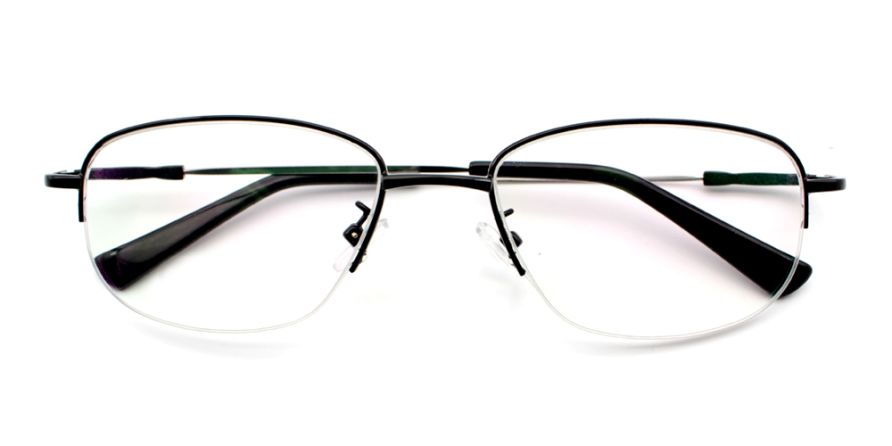 Landon Black Half Rimless Prescription Eyeglasses from GlassesPeople.com