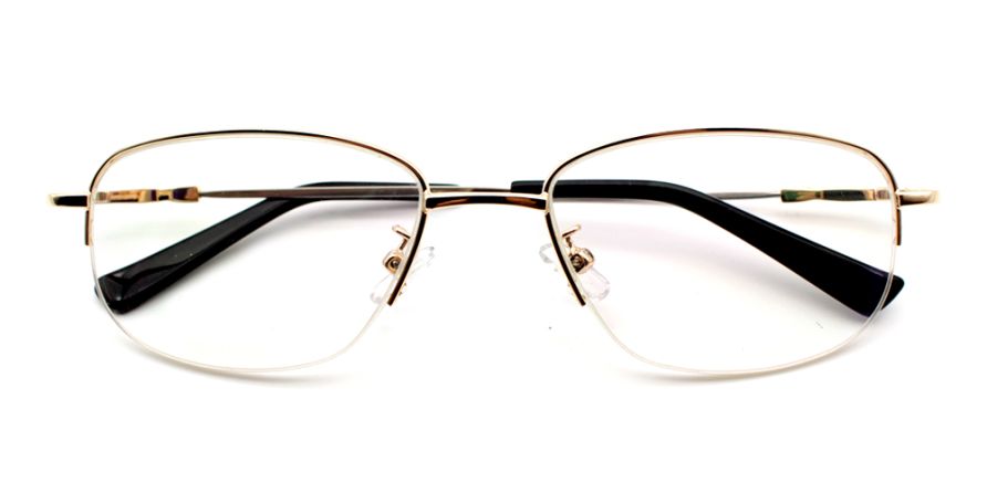 Lauren Gold Half Rimless Prescription Eyeglasses from GlassesPeople.com