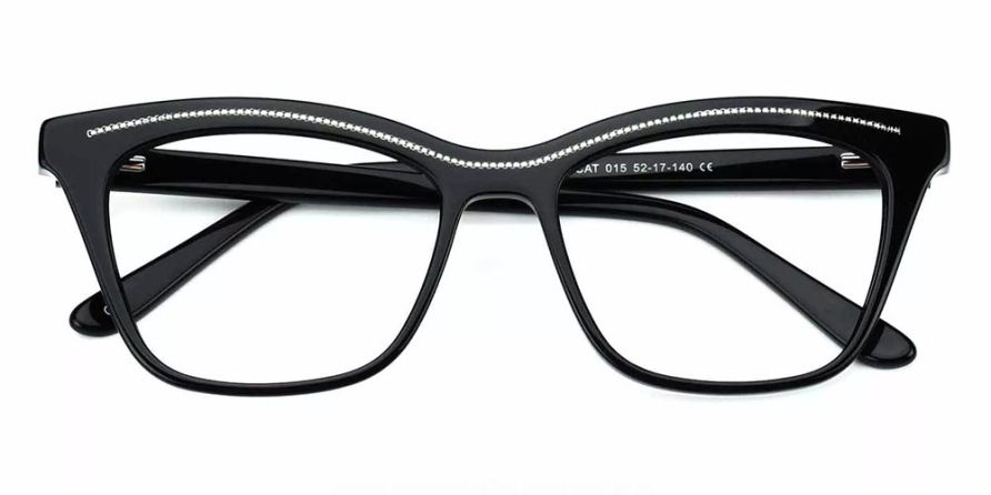 Kaitlyn Cat Eye Black Prescription Eyeglasses from GlassesPeople.com