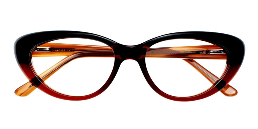Mila Black & Red Cat Eye Cheap Prescription Eyeglasses from GlassesPeople.com