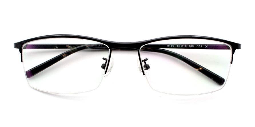 Jason Black Half Rimless Prescription Eyeglasses from GlassesPeople.com