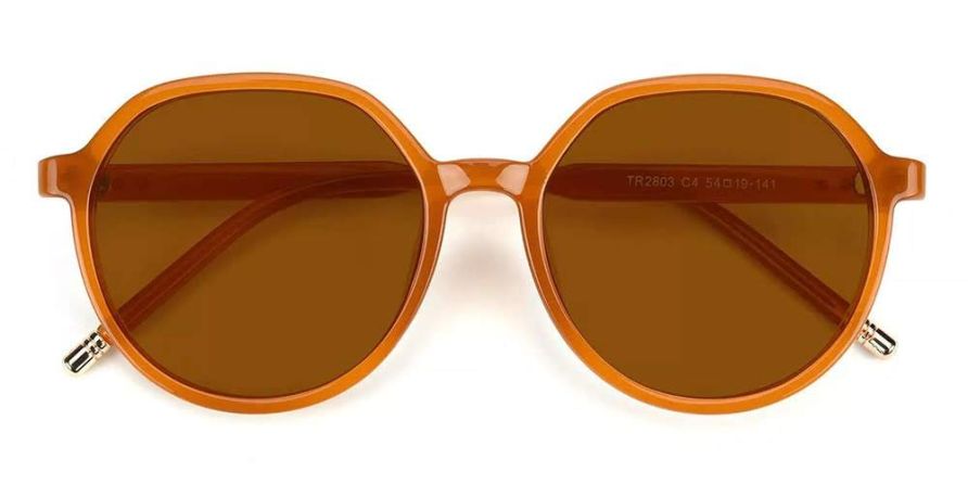 Louisa Orange Round Prescription Sunglasses from GlassesPeople.com