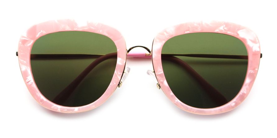 Amina Pink Round Prescription Sunglasses from GlassesPeople.com